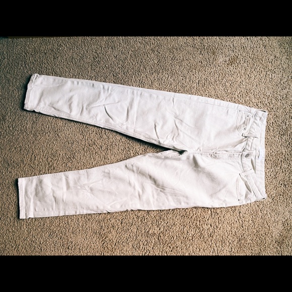 Oak+Fort Slim Ankle Pants - Cream, Size 27 - Picture 2 of 3